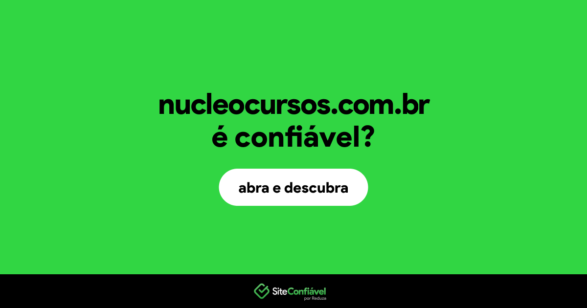 O site nucleocursos.com.br é confiável?