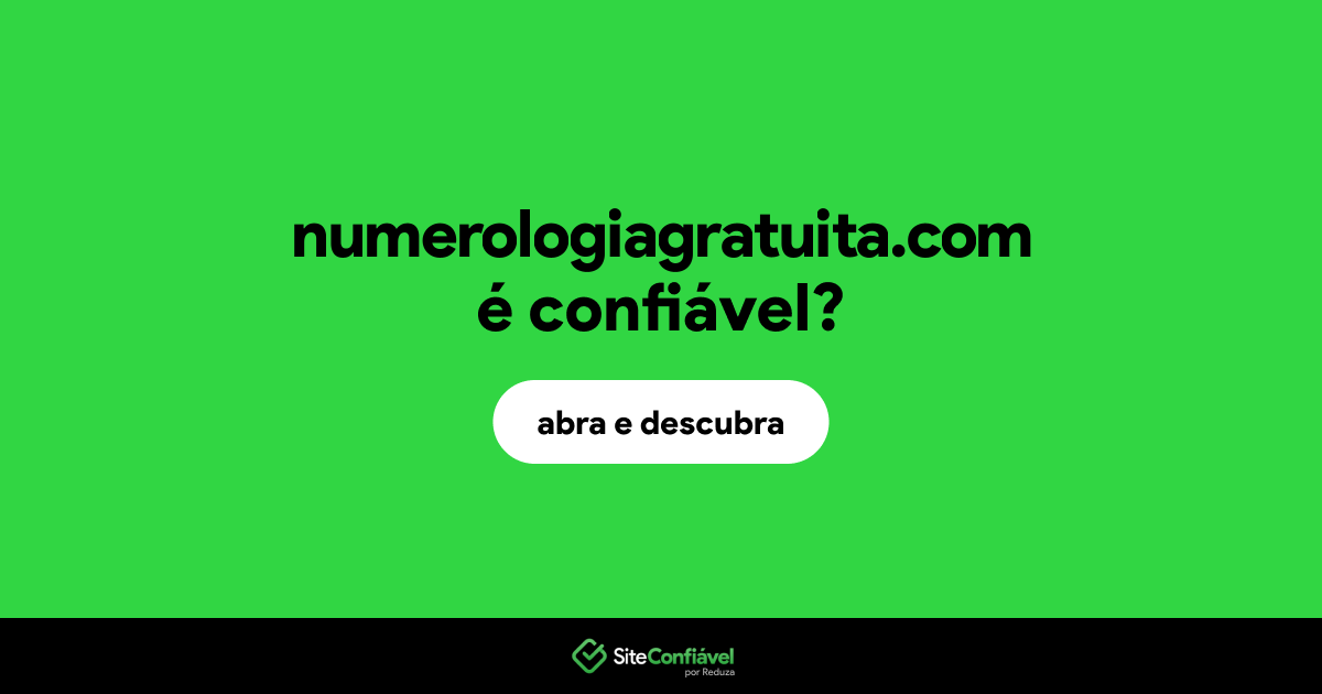 O site numerologiagratuita.com é confiável?