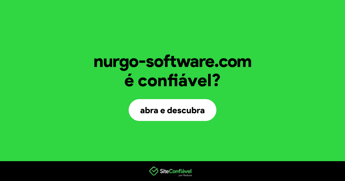 O site nurgo-software.com é confiável?