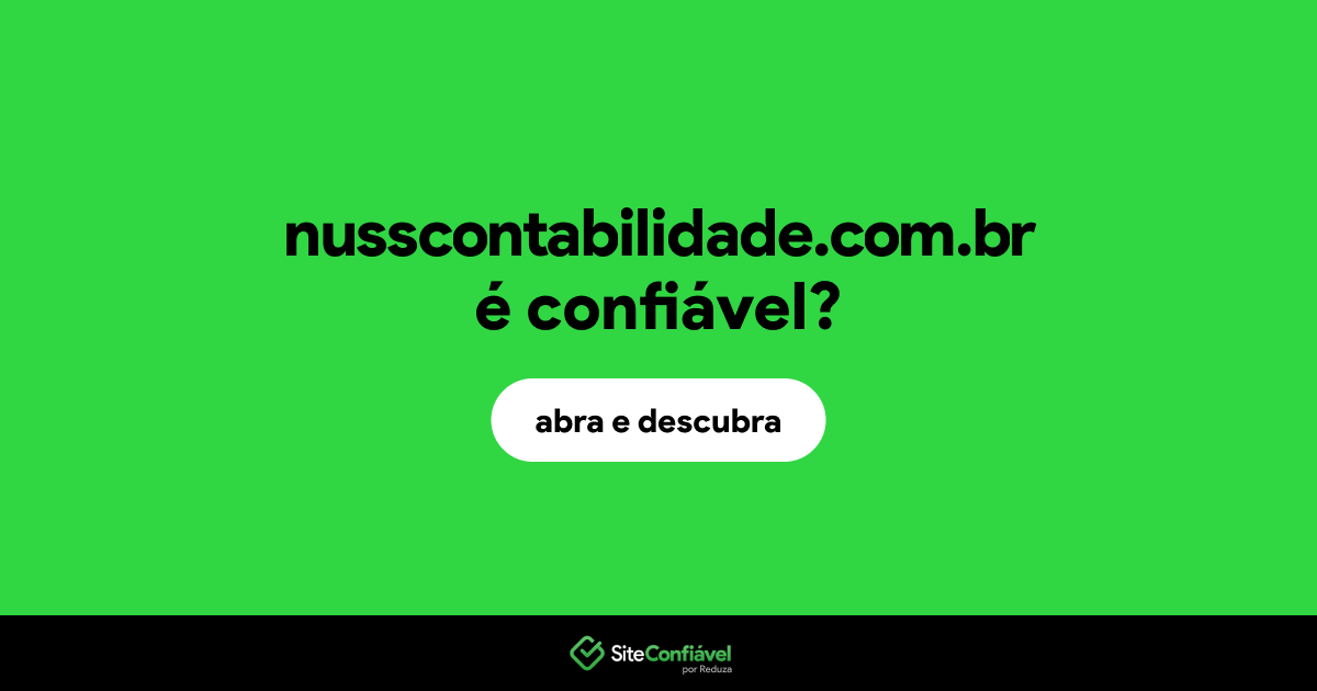 O site nusscontabilidade.com.br é confiável?