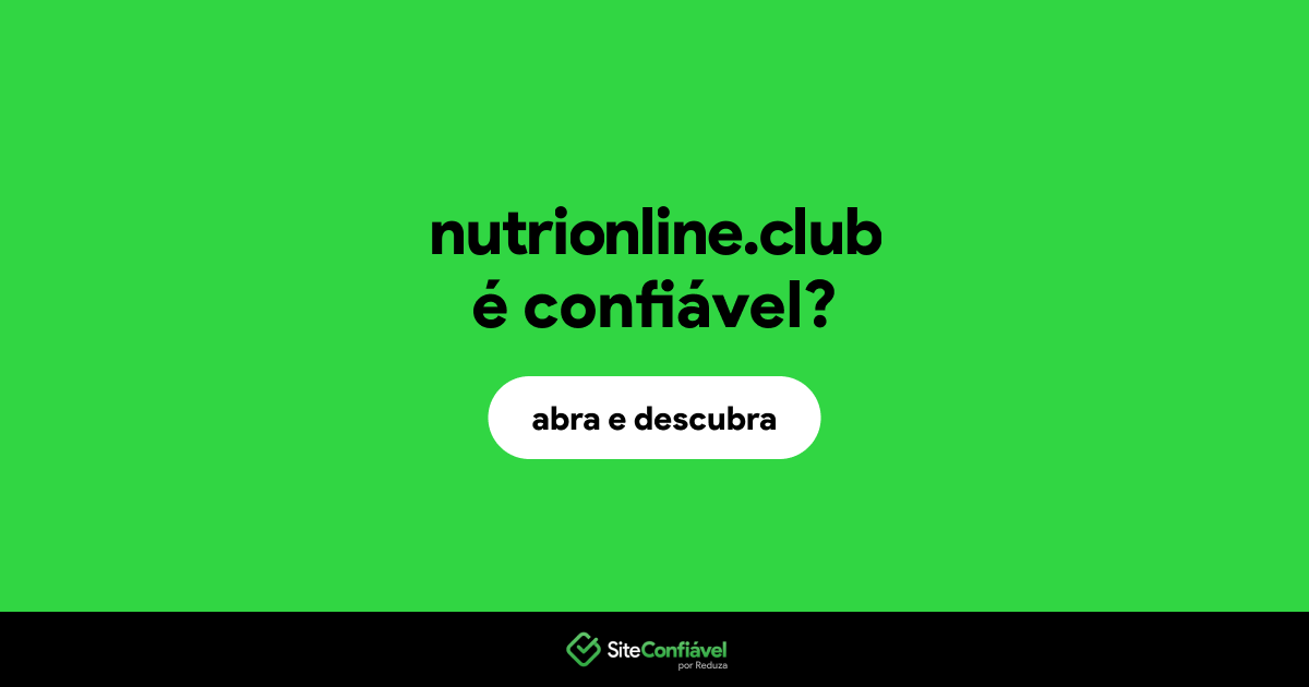 O site nutrionline.club é confiável?