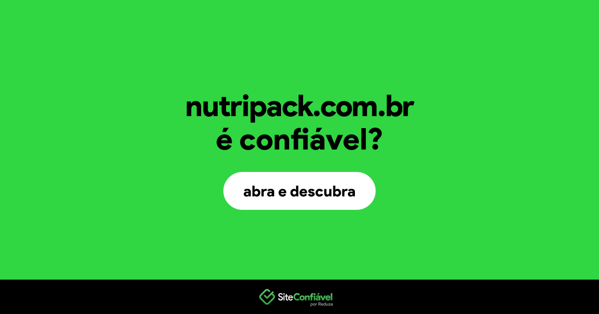 O site nutripack.com.br é confiável?