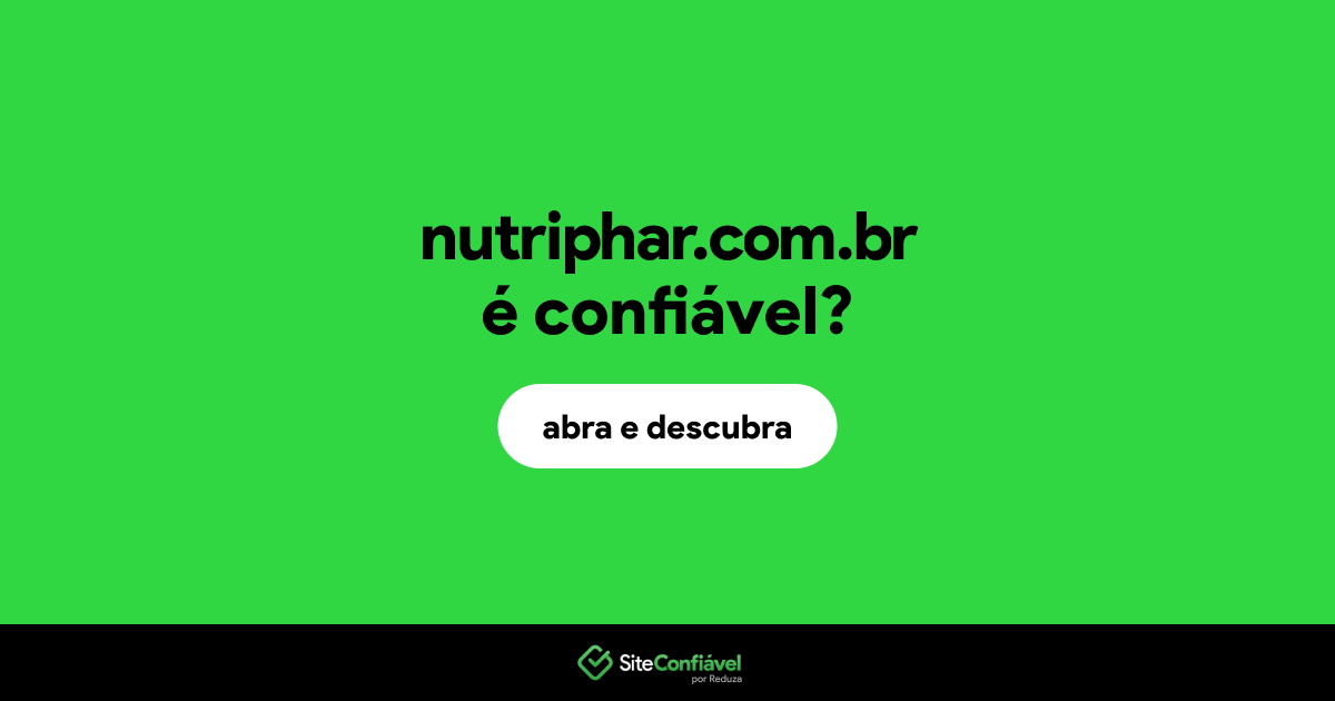 O site nutriphar.com.br é confiável?
