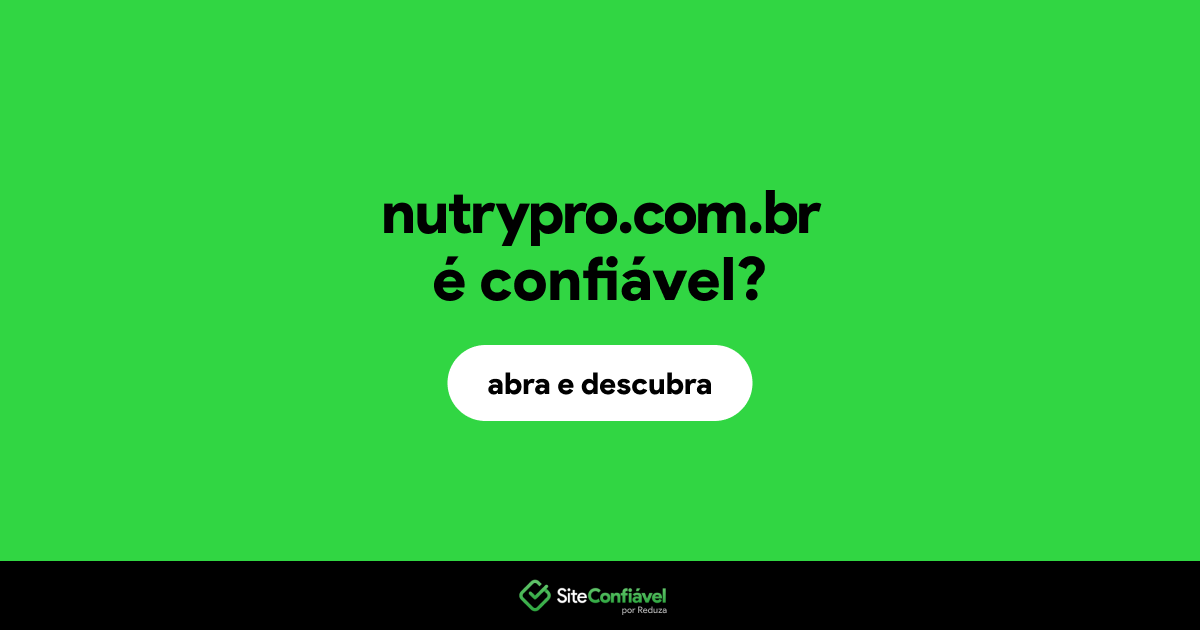 O site nutrypro.com.br é confiável?