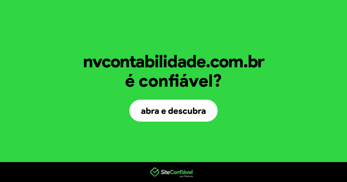 O site nvcontabilidade.com.br é confiável?