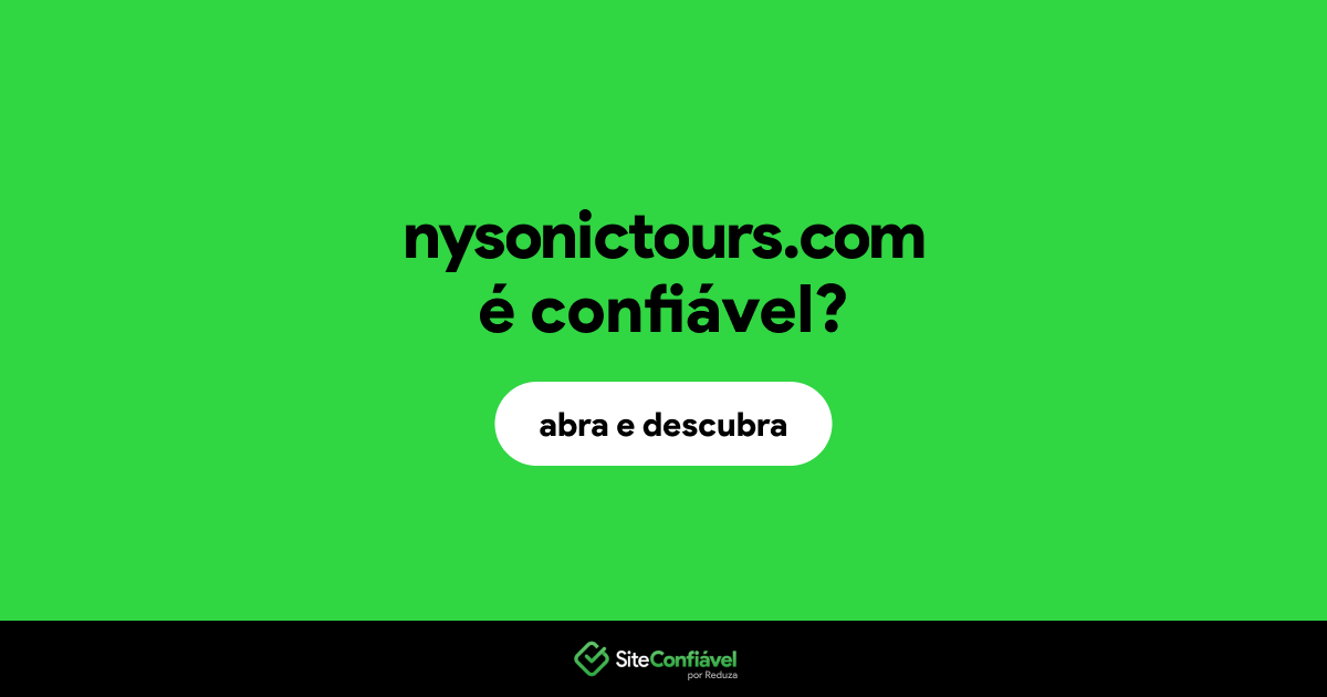 O site nysonictours.com é confiável?
