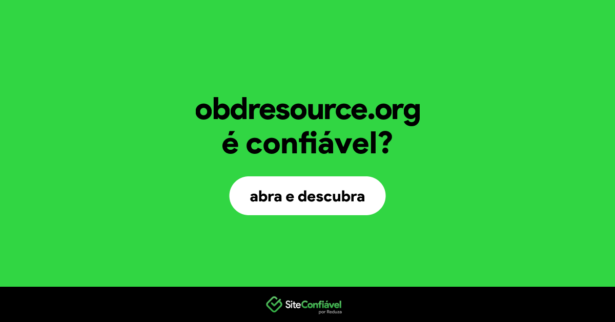 O site obdresource.org é confiável?