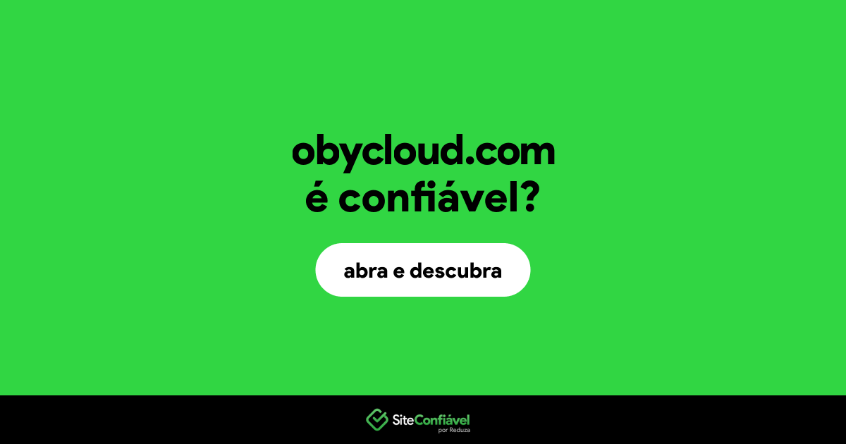 O site obycloud.com é confiável?