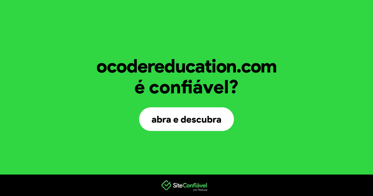 O site ocodereducation.com é confiável?