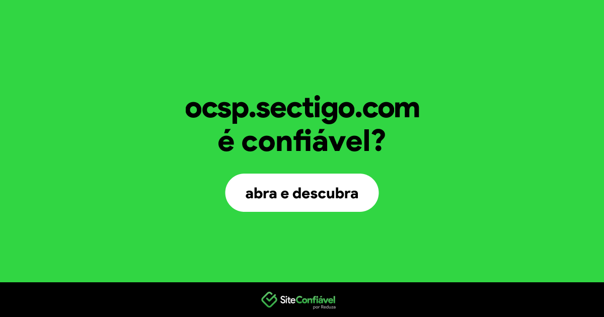 O site ocsp.sectigo.com é confiável?