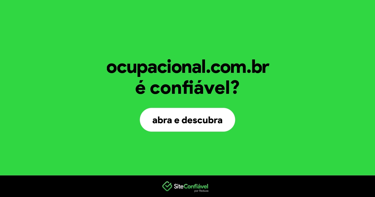 O site ocupacional.com.br é confiável?