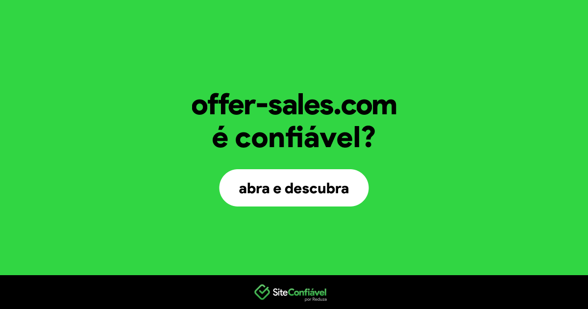 O site offer-sales.com é confiável?