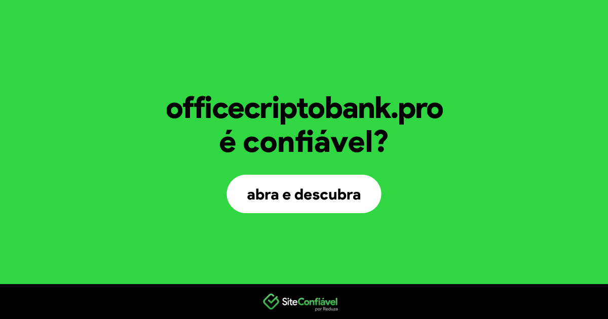 O site officecriptobank.pro é confiável?