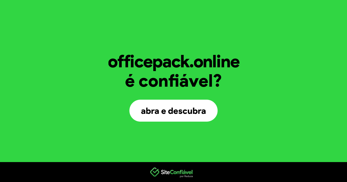 O site officepack.online é confiável?