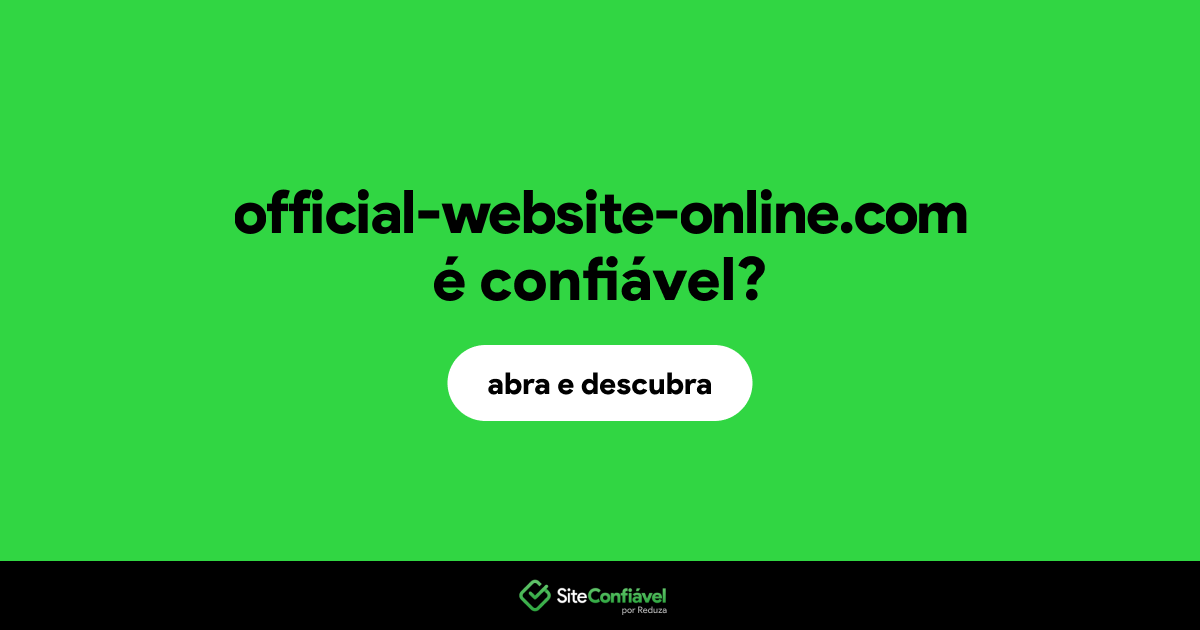 O site official-website-online.com é confiável?