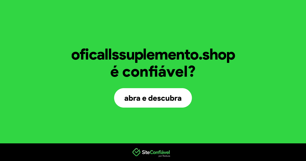 O site oficallssuplemento.shop é confiável?