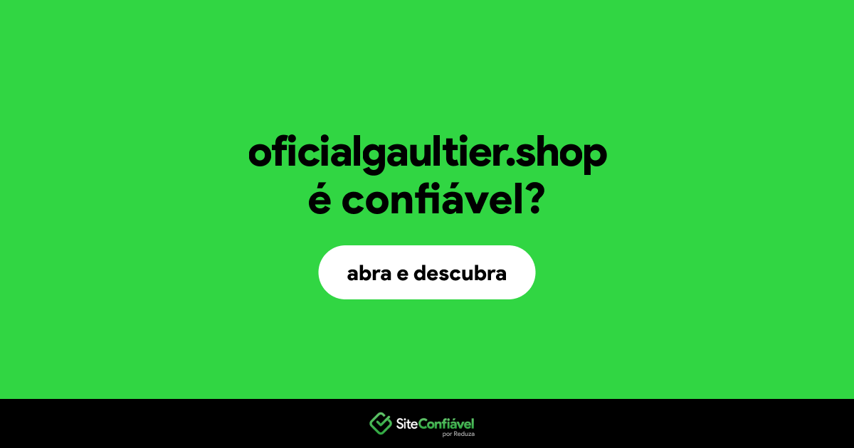 O site oficialgaultier.shop é confiável?