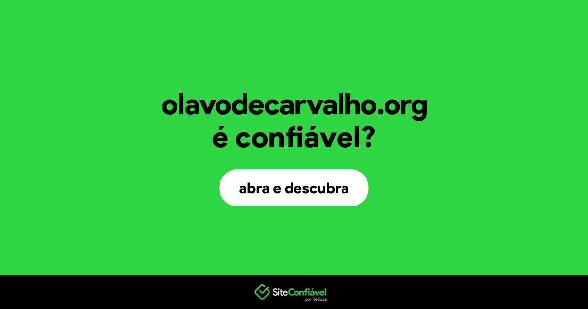 O site olavodecarvalho.org é confiável?
