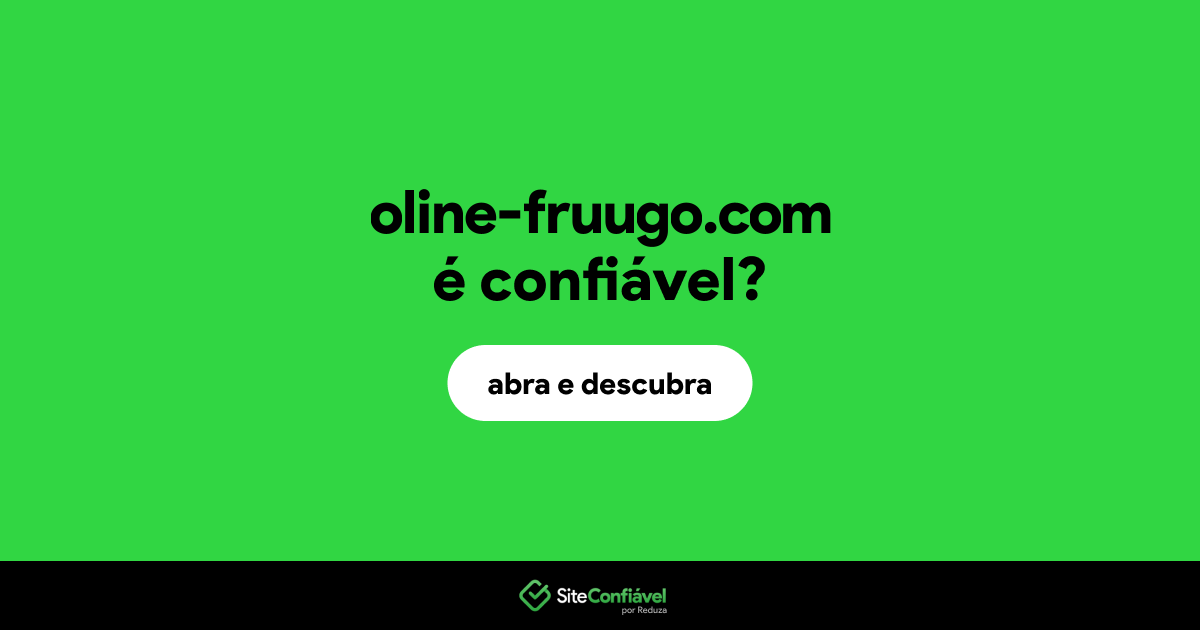 O site oline-fruugo.com é confiável?