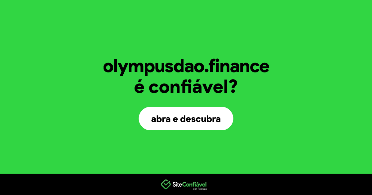 O site olympusdao.finance é confiável?