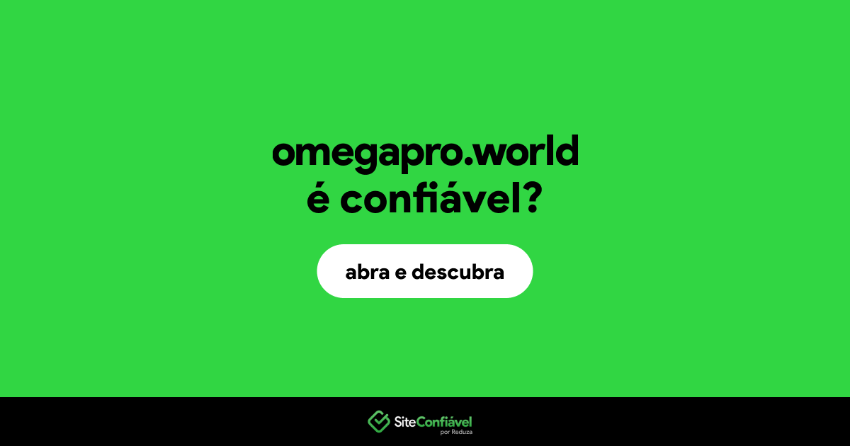 O site omegapro.world é confiável?