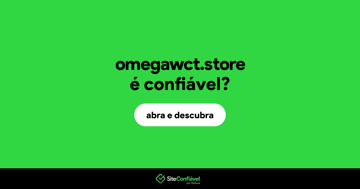 O site omegawct.store é confiável?