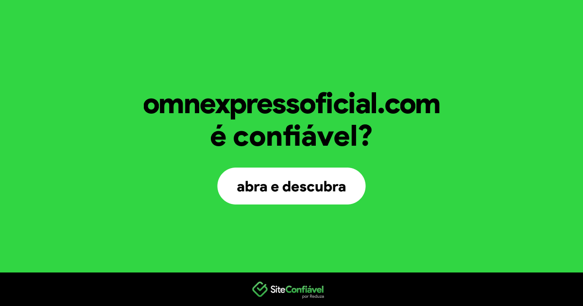 O site omnexpressoficial.com é confiável?