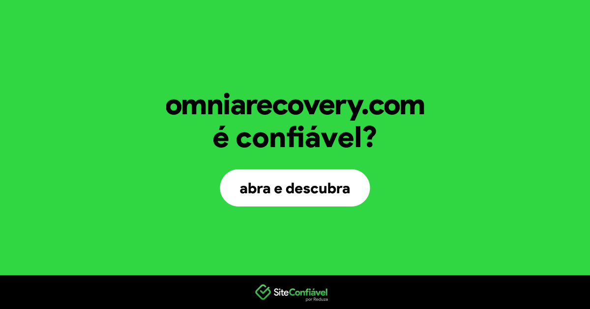 O site omniarecovery.com é confiável?