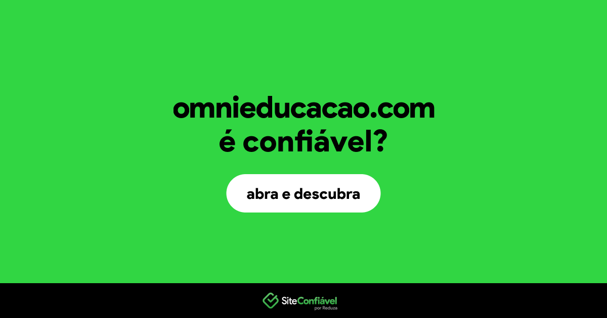 O site omnieducacao.com é confiável?