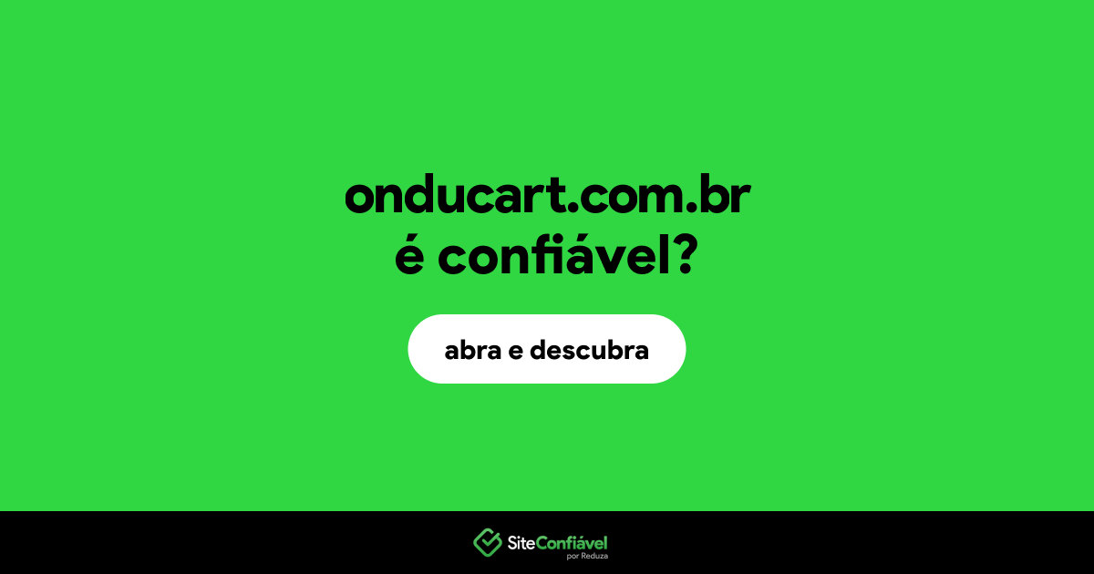 O site onducart.com.br é confiável?