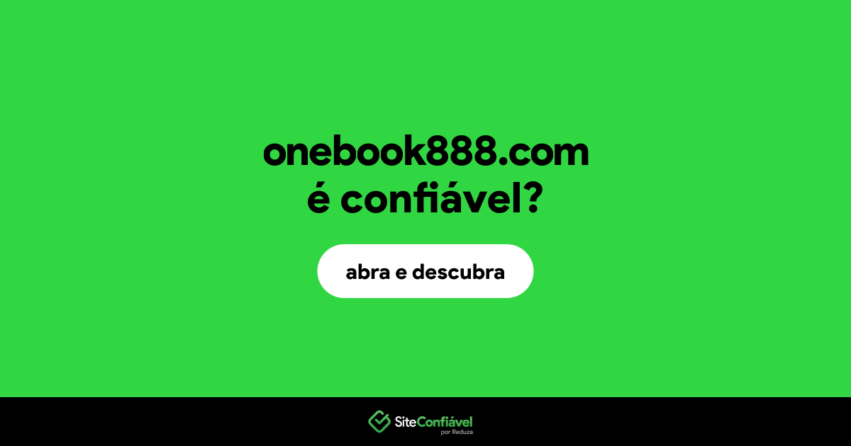 O site onebook888.com é confiável?
