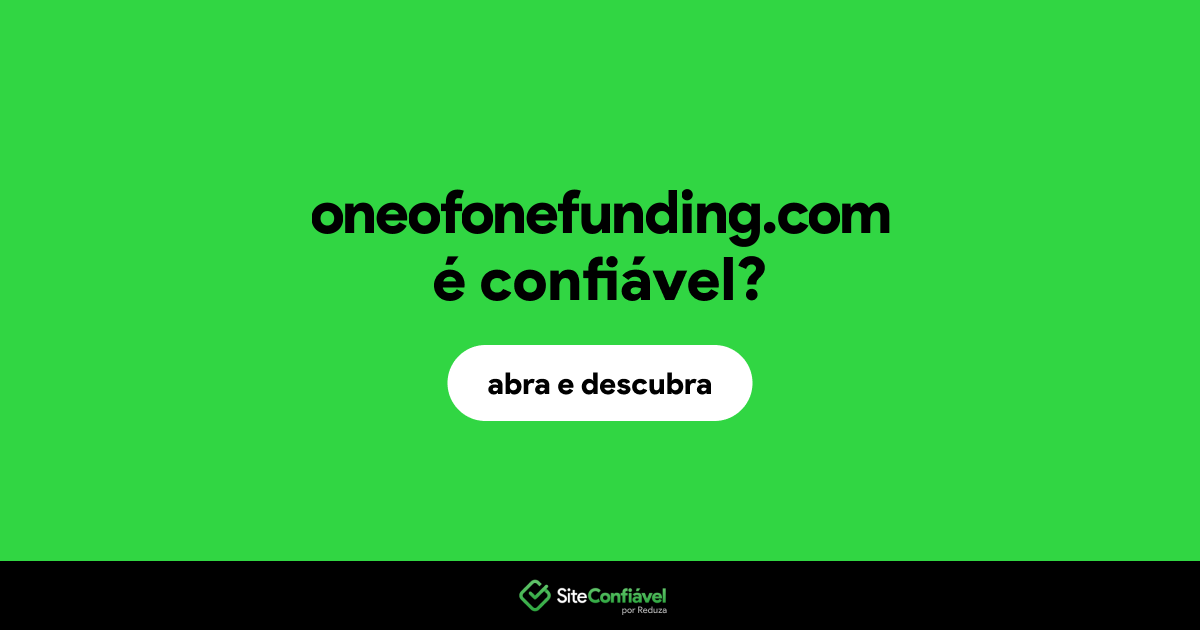O site oneofonefunding.com é confiável?
