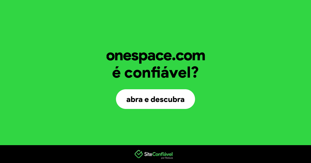 O site onespace.com é confiável?