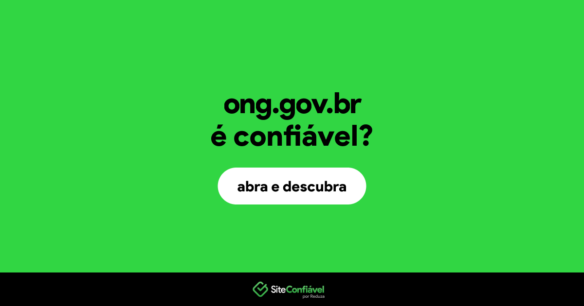 O site ong.gov.br é confiável?