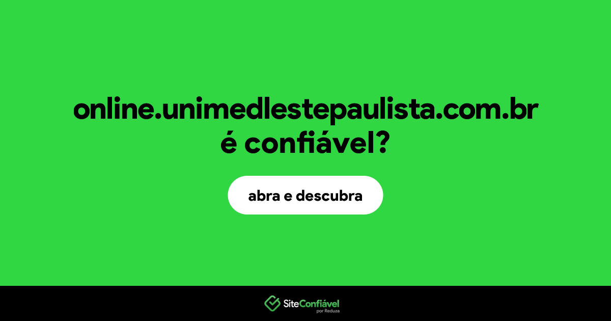 O site online.unimedlestepaulista.com.br é confiável?