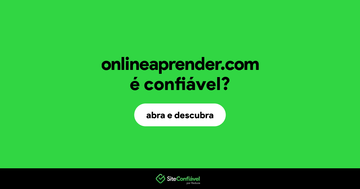 O site onlineaprender.com é confiável?