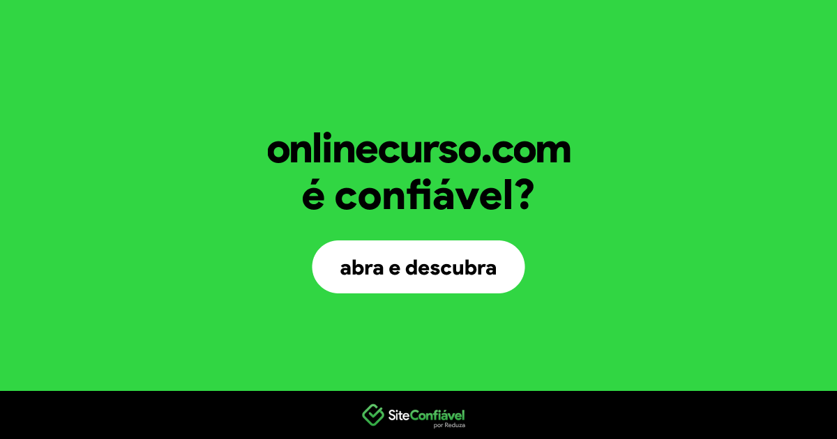 O site onlinecurso.com é confiável?