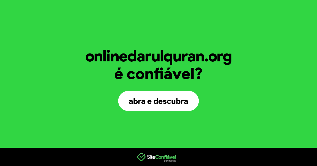 O site onlinedarulquran.org é confiável?