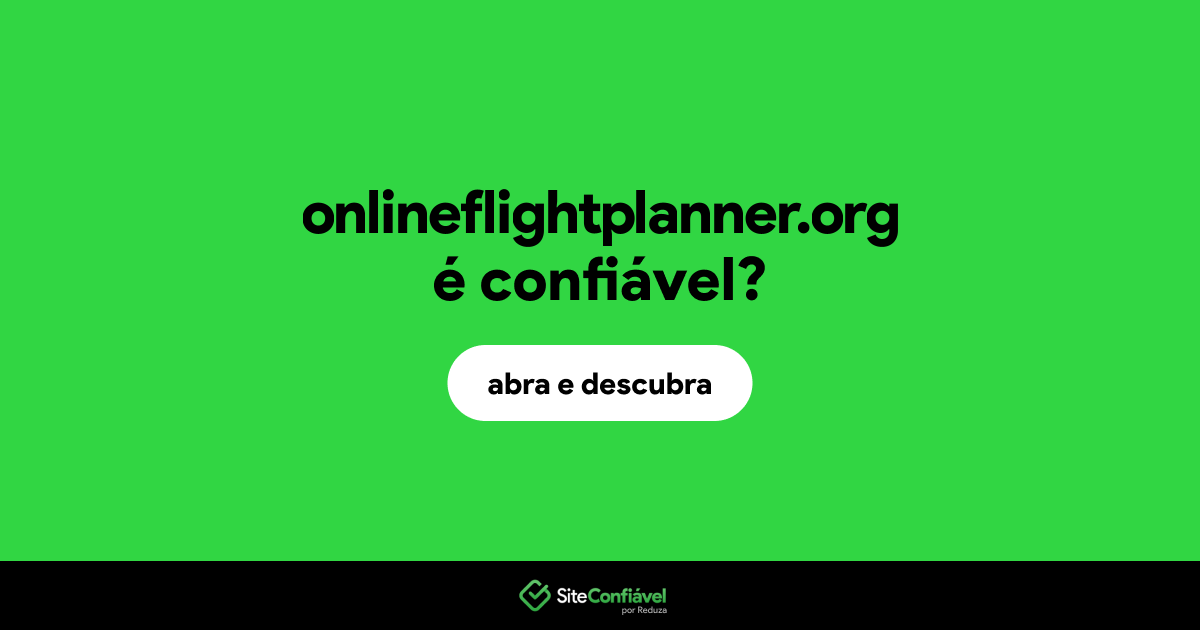 O site onlineflightplanner.org é confiável?