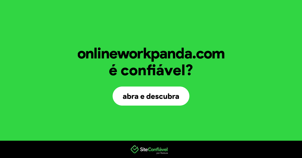 O site onlineworkpanda.com é confiável?