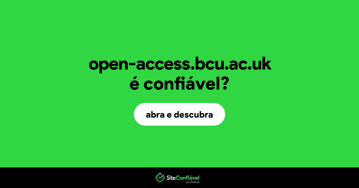 O site open-access.bcu.ac.uk é confiável?