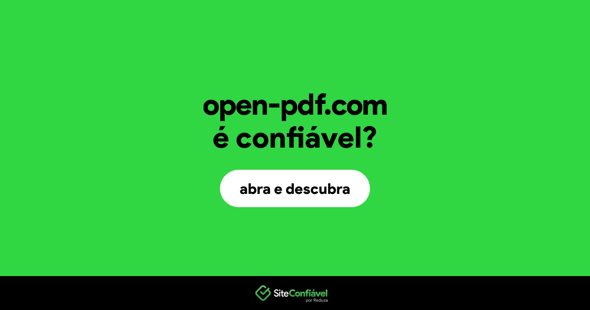 O site open-pdf.com é confiável?