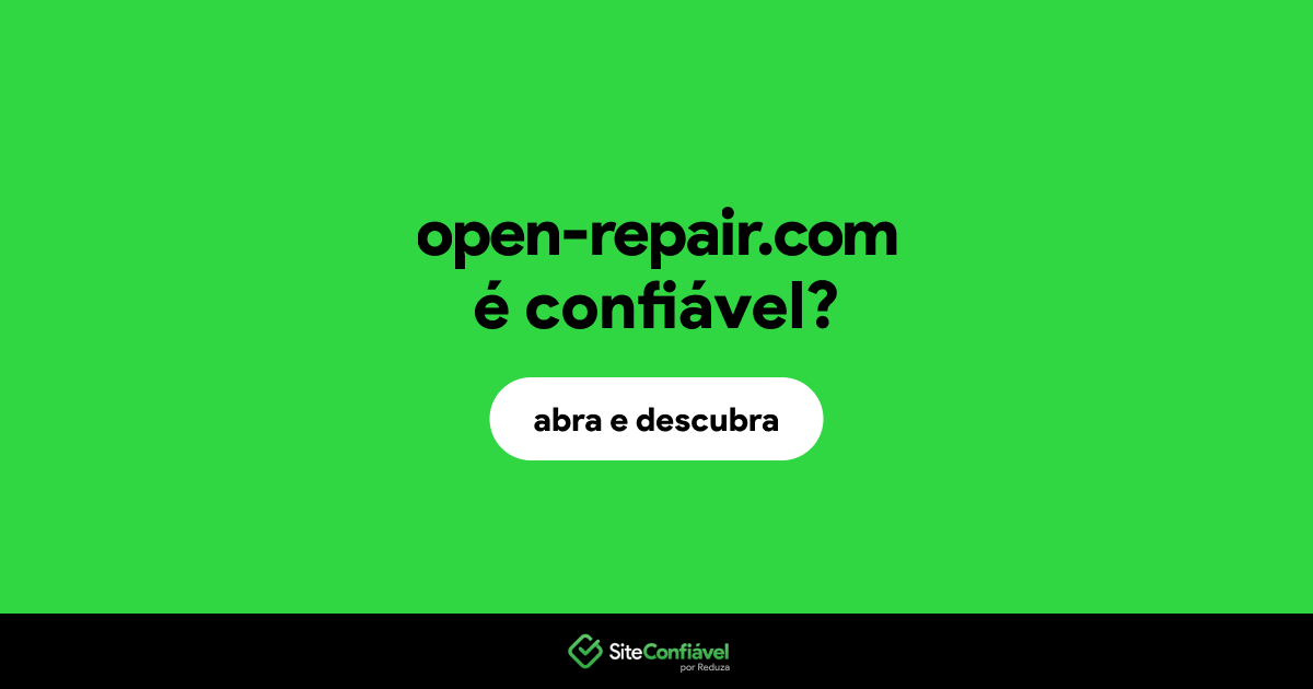 O site open-repair.com é confiável?