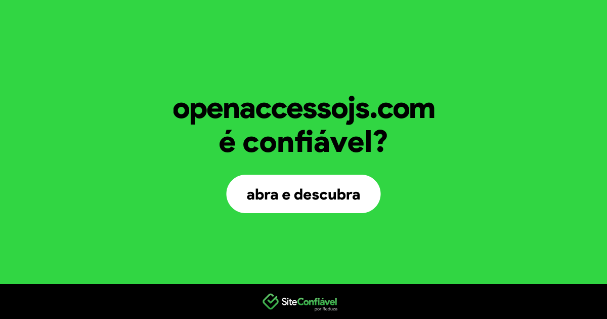 O site openaccessojs.com é confiável?
