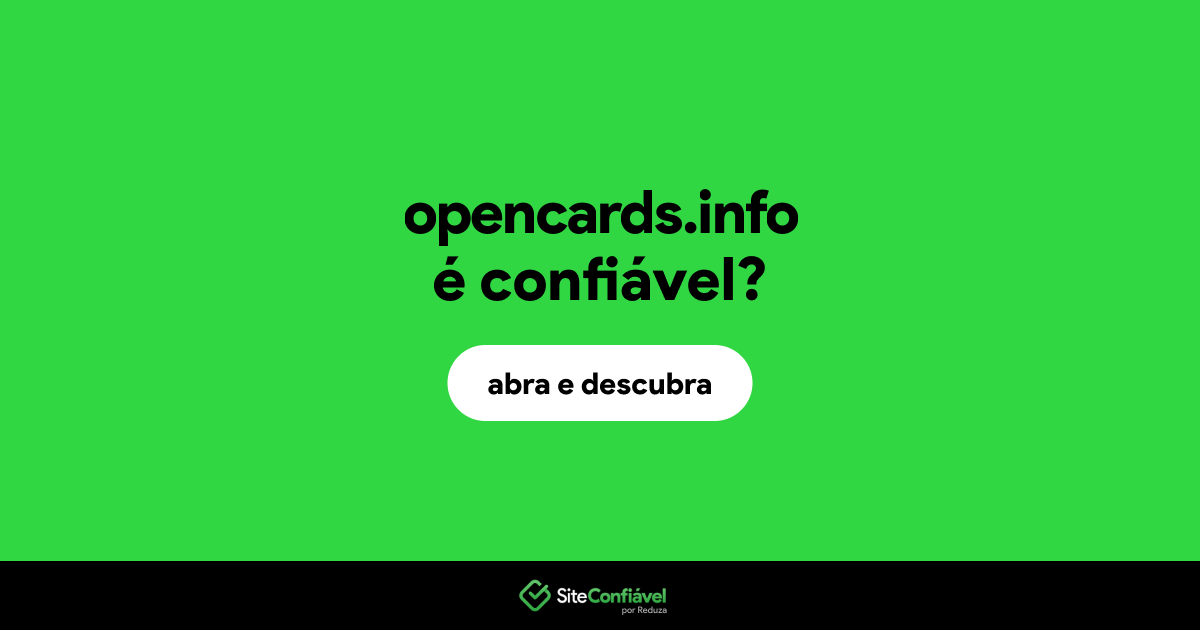 O site opencards.info é confiável?
