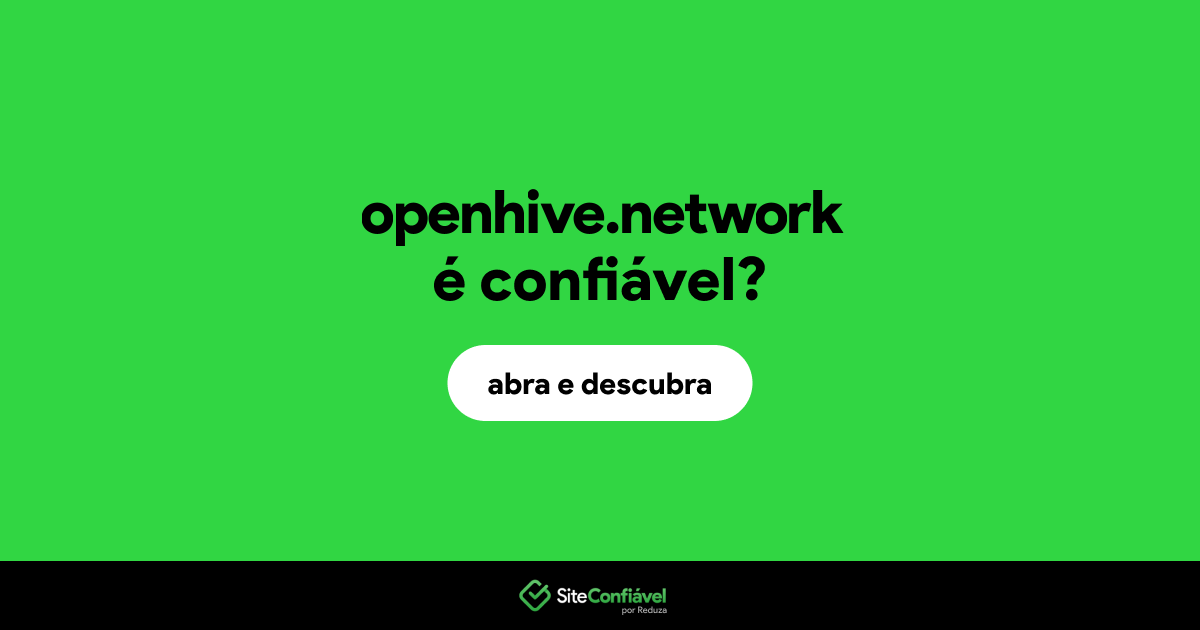 O site openhive.network é confiável?