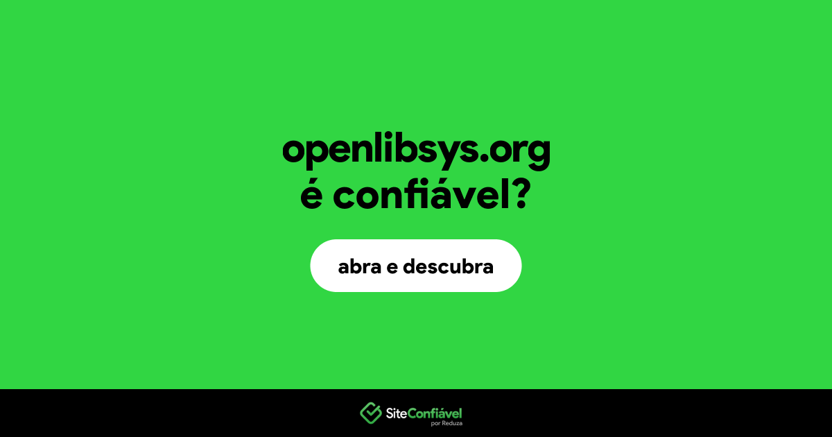 O site openlibsys.org é confiável?