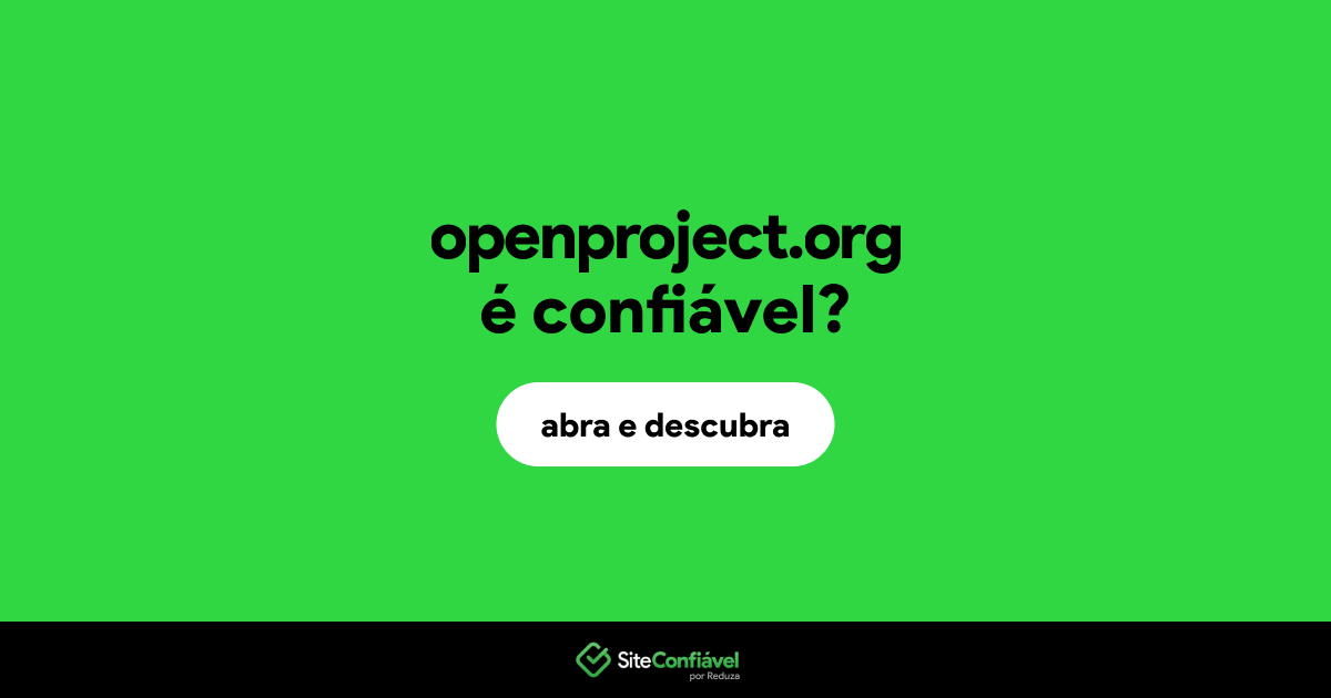O site openproject.org é confiável?