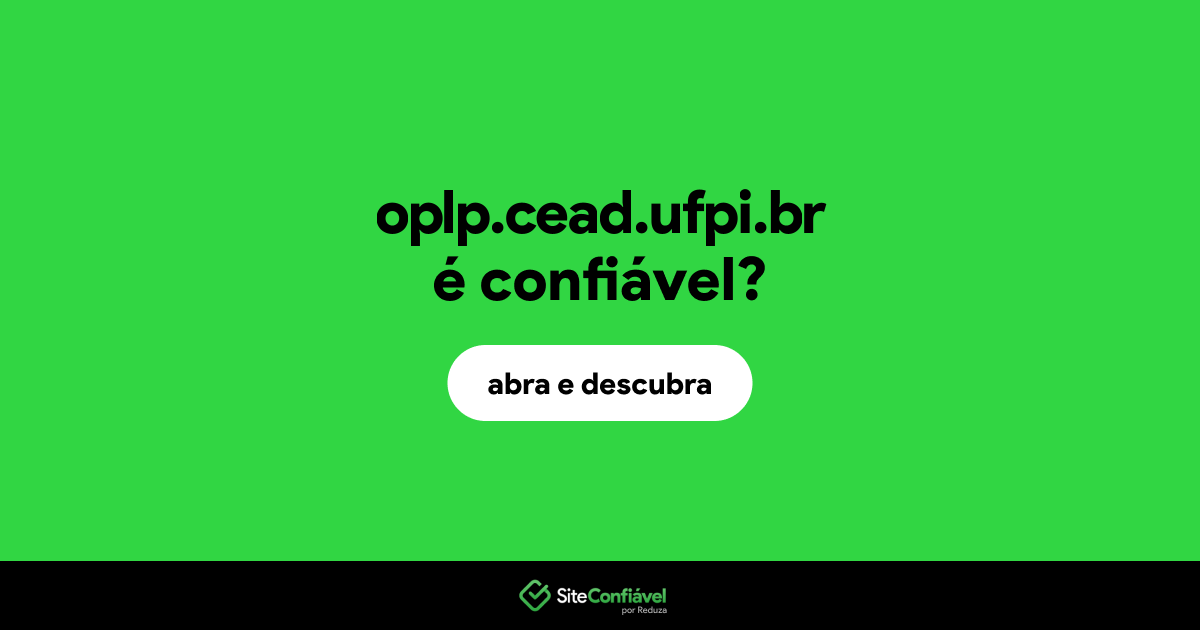O site oplp.cead.ufpi.br é confiável?