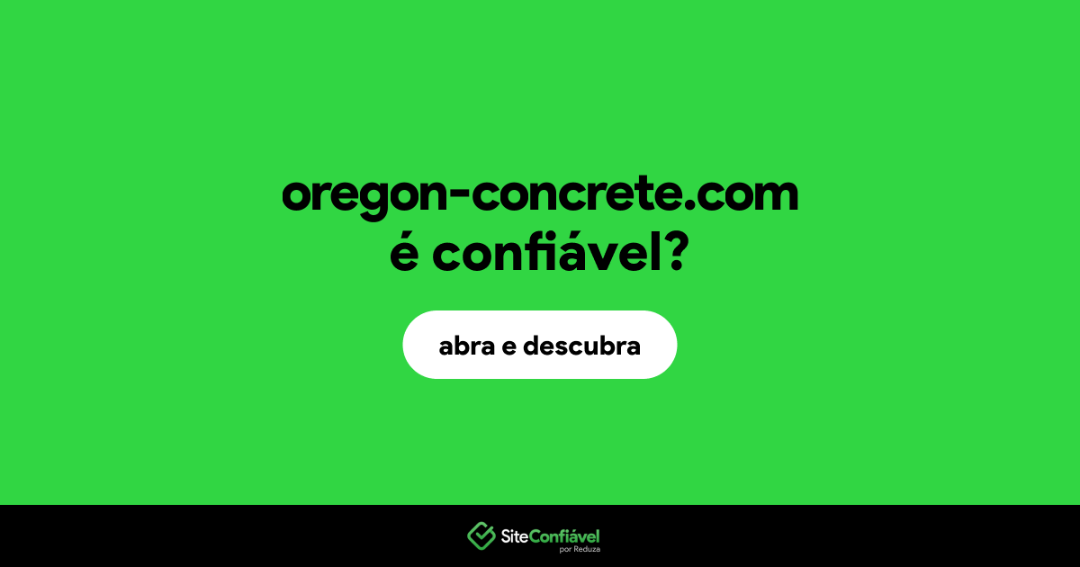 O site oregon-concrete.com é confiável?
